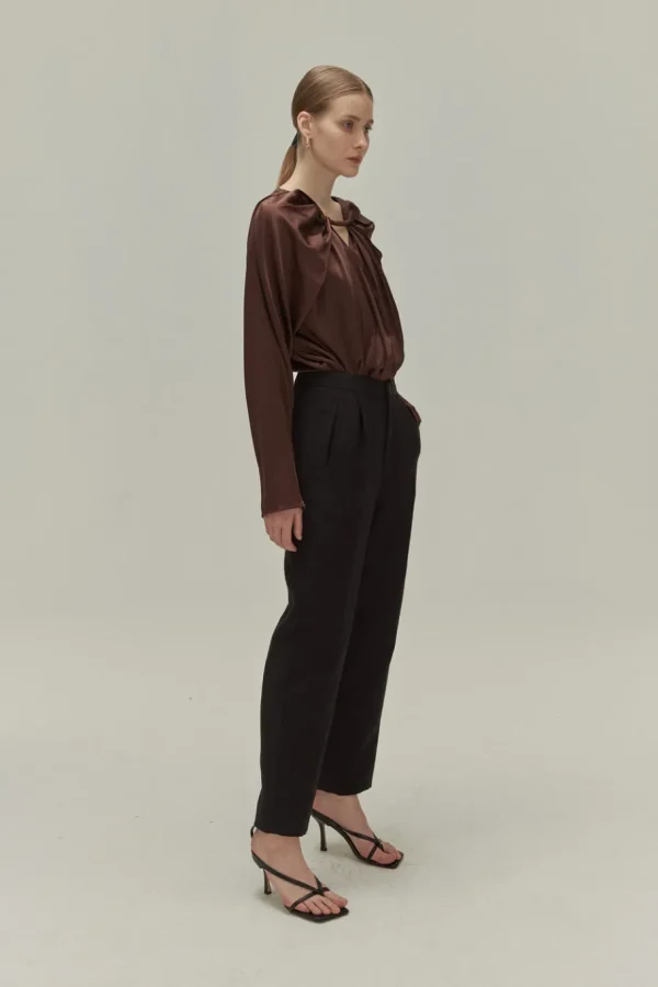 Viktoria Chan Tops & Blouses | Allie gathered silk top