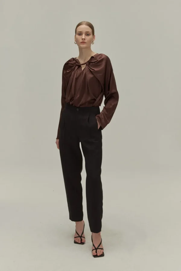 Viktoria Chan Tops & Blouses | Allie gathered silk top