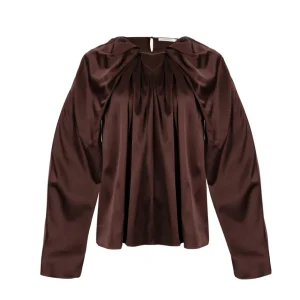 Viktoria Chan Tops & Blouses | Allie gathered silk top
