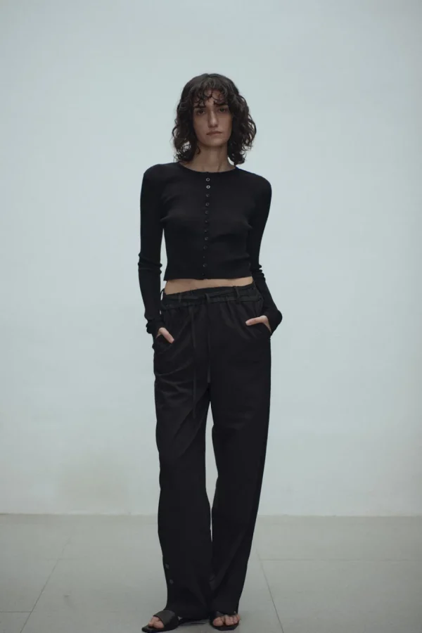 Viktoria Chan Pants | Amani strap trousers Black