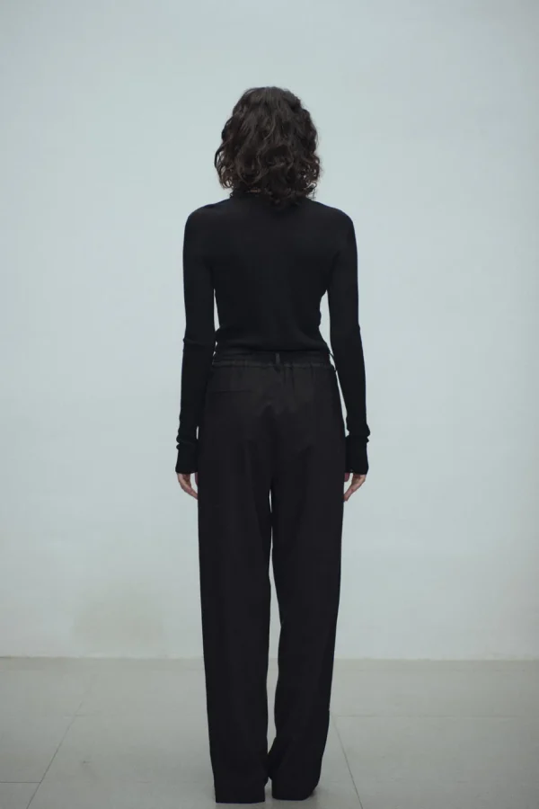 Viktoria Chan Pants | Amani strap trousers Black