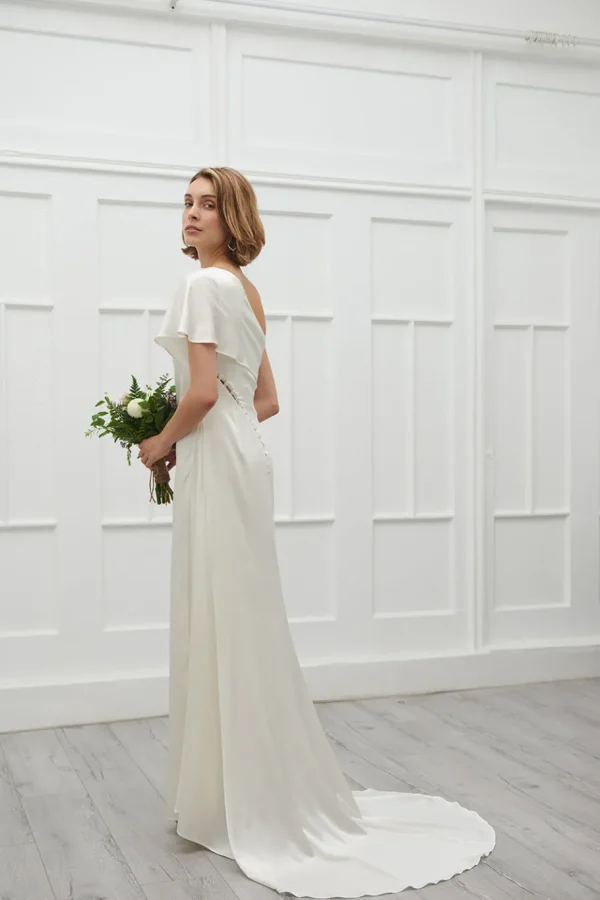 Viktoria Chan Short Sleeves | Andrea one sholder gown