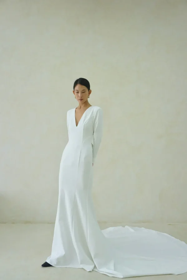 Viktoria Chan Long Sleeves | Ashley wedding gown