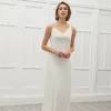 Viktoria Chan Short Sleeves | Belle asymmetric wedding gown