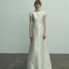 Viktoria Chan Short Sleeves | Catherine silk gown