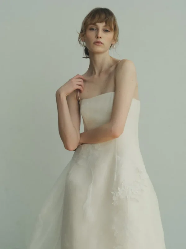 Viktoria Chan Short Sleeves | Claudia peplum wedding gown