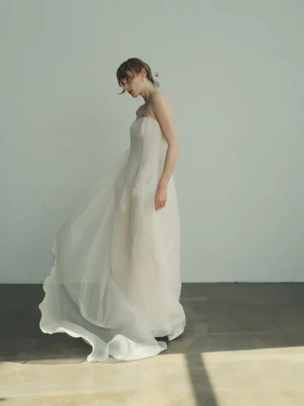 Viktoria Chan Short Sleeves | Claudia peplum wedding gown