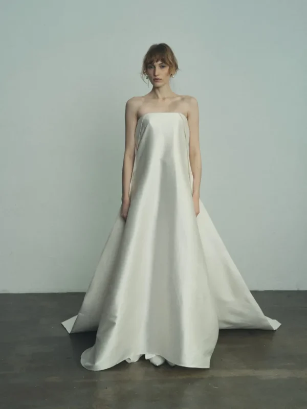 Viktoria Chan Short Sleeves | Diana silk gown