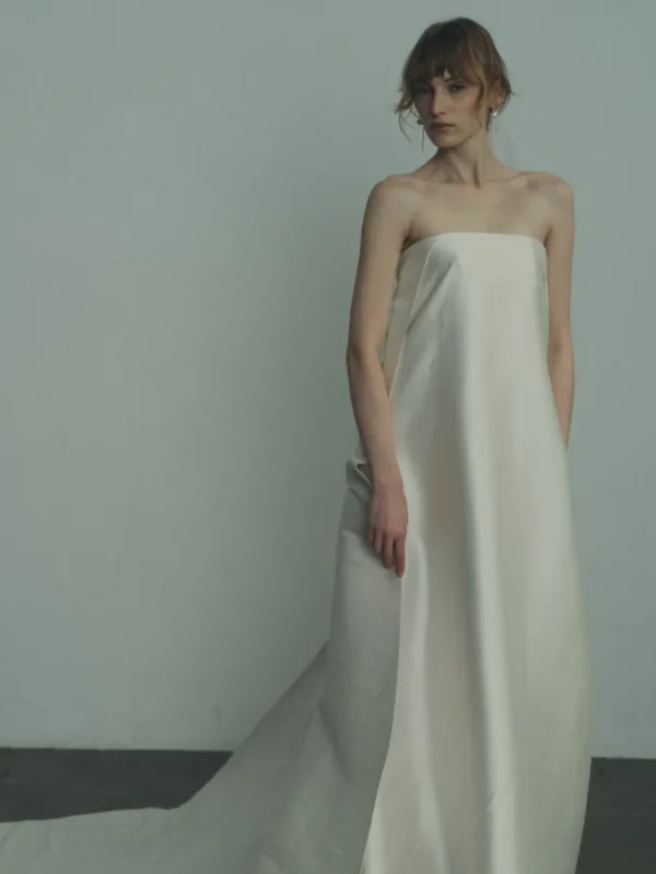 Viktoria Chan Short Sleeves | Diana silk gown