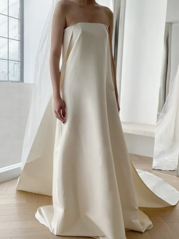 Viktoria Chan Short Sleeves | Diana silk gown