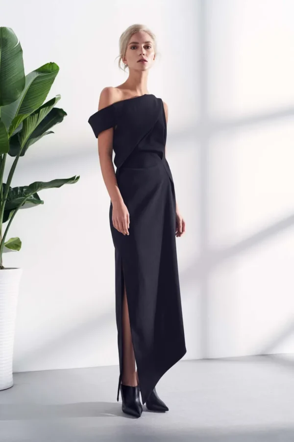 Viktoria Chan Evening Wear | Dresses | Elin black meshed dress