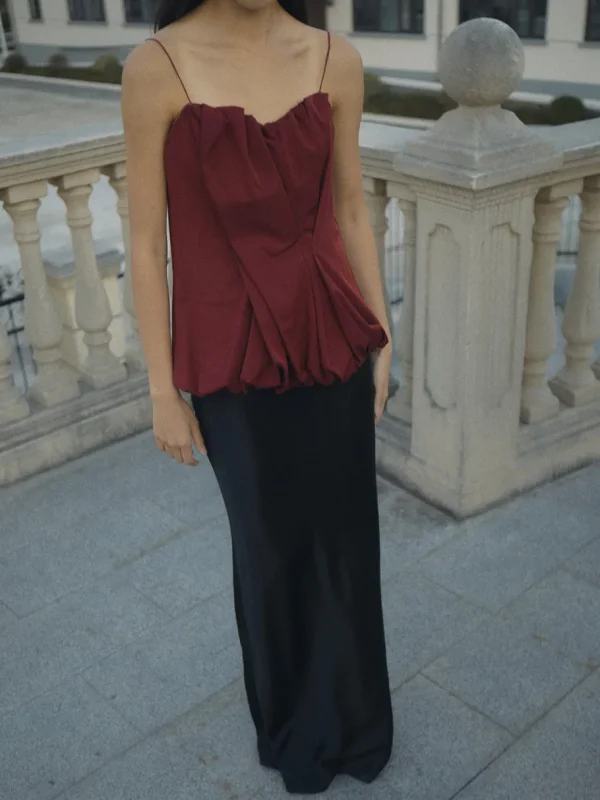 Viktoria Chan Skirts | Gelina long satin skirt