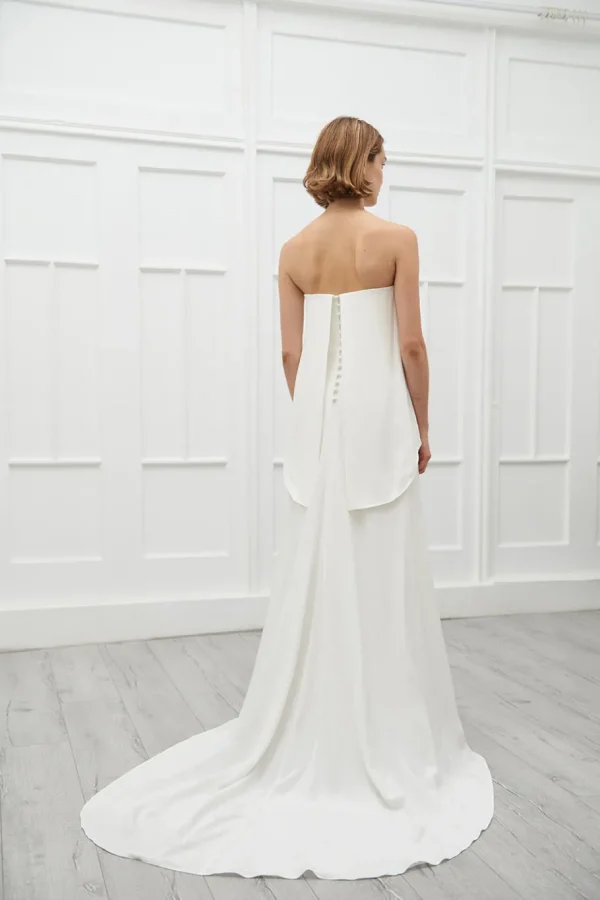 Viktoria Chan Short Sleeves | Heather strapless gown