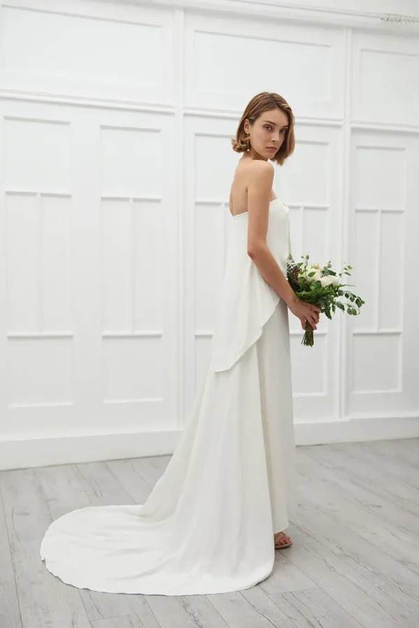 Viktoria Chan Short Sleeves | Heather strapless gown