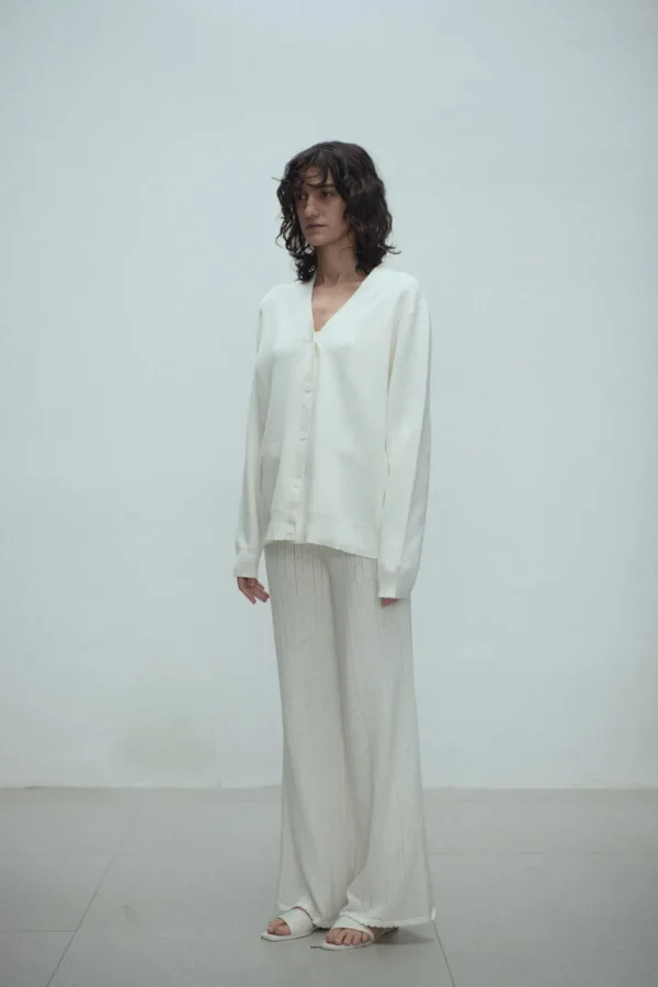 Viktoria Chan Knitwear | Pants | Irene knit trousers White