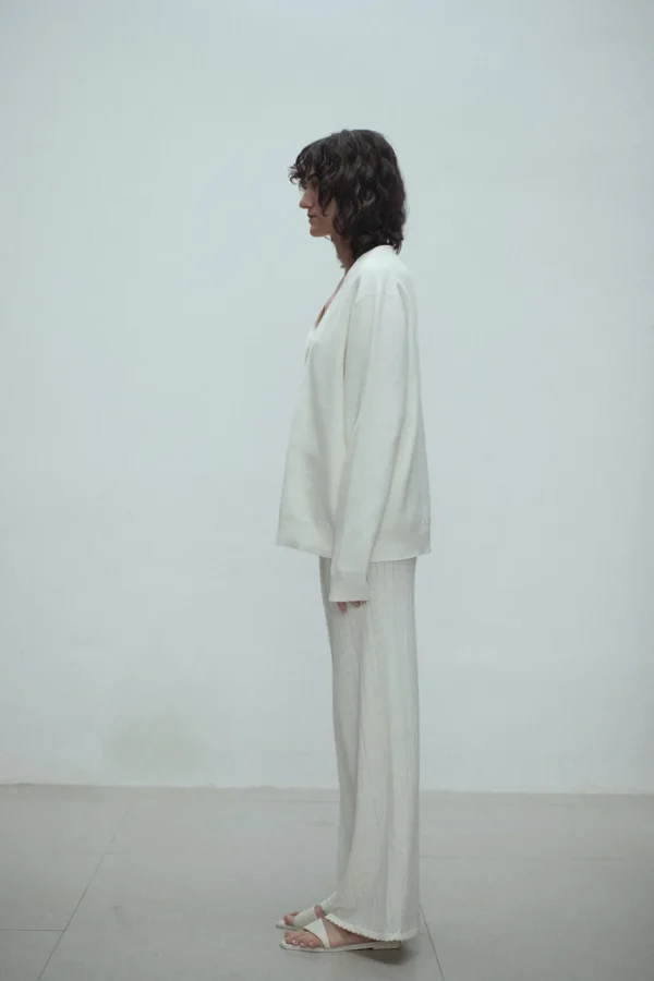 Viktoria Chan Knitwear | Pants | Irene knit trousers White