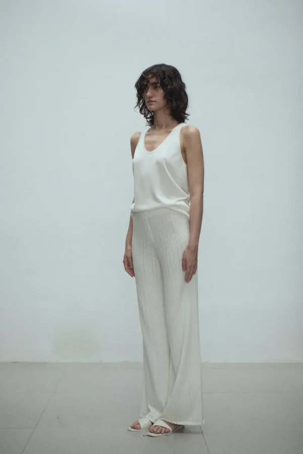 Viktoria Chan Knitwear | Pants | Irene knit trousers White