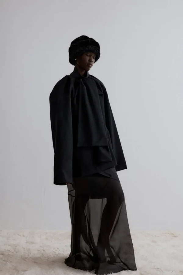 Viktoria Chan Outerwear | Aw24 | Kalisa gathered coat