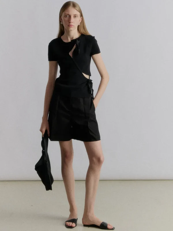 Viktoria Chan Shorts | Karys flap shorts