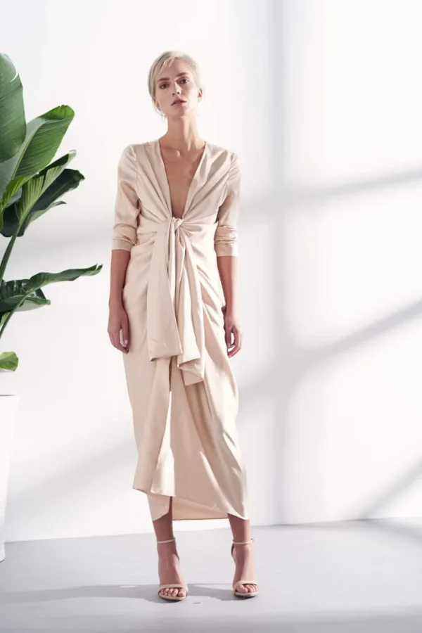 Viktoria Chan Evening Wear | Dresses | Lova midi draped dress