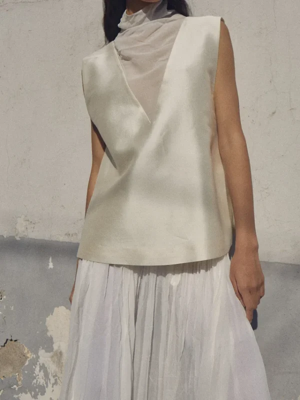 Viktoria Chan Tops & Blouses | Maia silk wool blend top