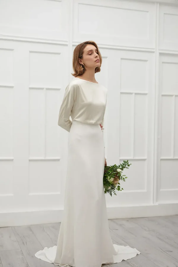 Viktoria Chan Long Sleeves | Sandra mixed wedding gown