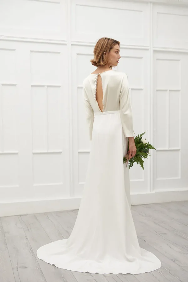 Viktoria Chan Long Sleeves | Sandra mixed wedding gown