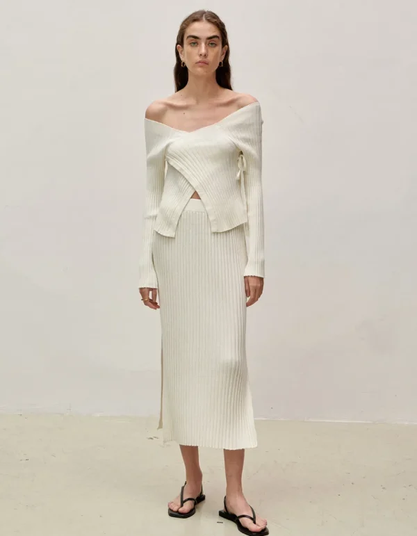 Viktoria Chan Knitwear | Shelby knitted wrap top