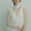 Viktoria Chan Short Sleeves | Steffy silk wedding gown