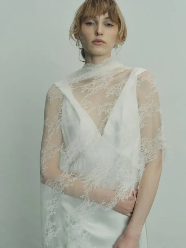Viktoria Chan Short Sleeves | Steffy silk wedding gown