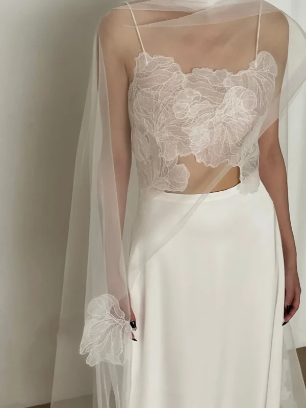 Viktoria Chan Bridal Sets | Scarves | Thyra lace top + scarf